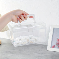 Small Square Clear Plastic Jewelry Box Earplugs Storage Mini Box