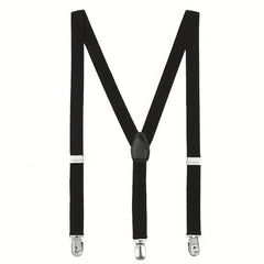 Y Back Suspenders Elastic Adjustable Pant Clips