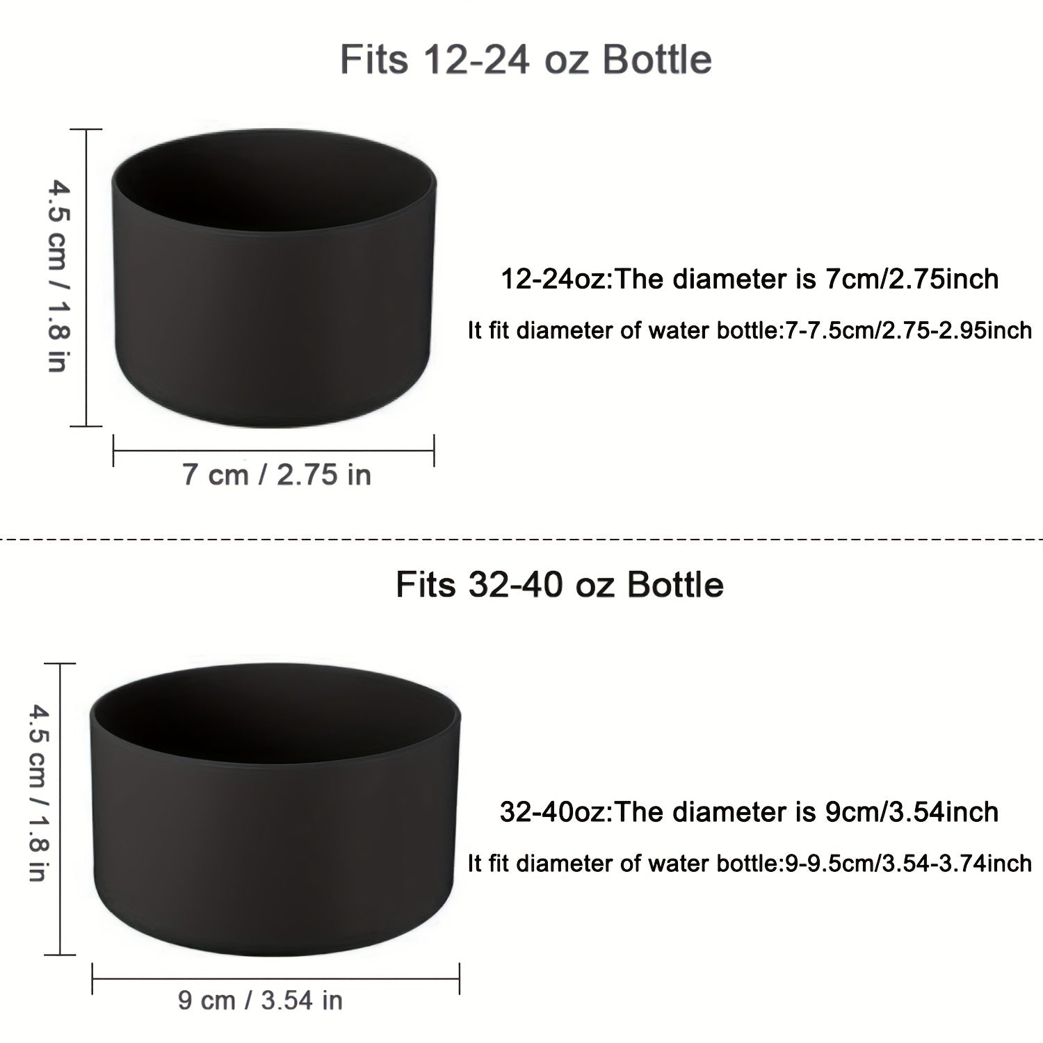 Silicone Boot for Vacuum Cup 12-40 Oz Water Bottles BPA-Free Cover Anti-Slip