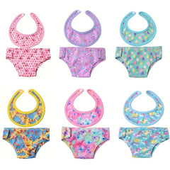 2pcs 18in Doll Diaper and Underwear Set Mixed Colors