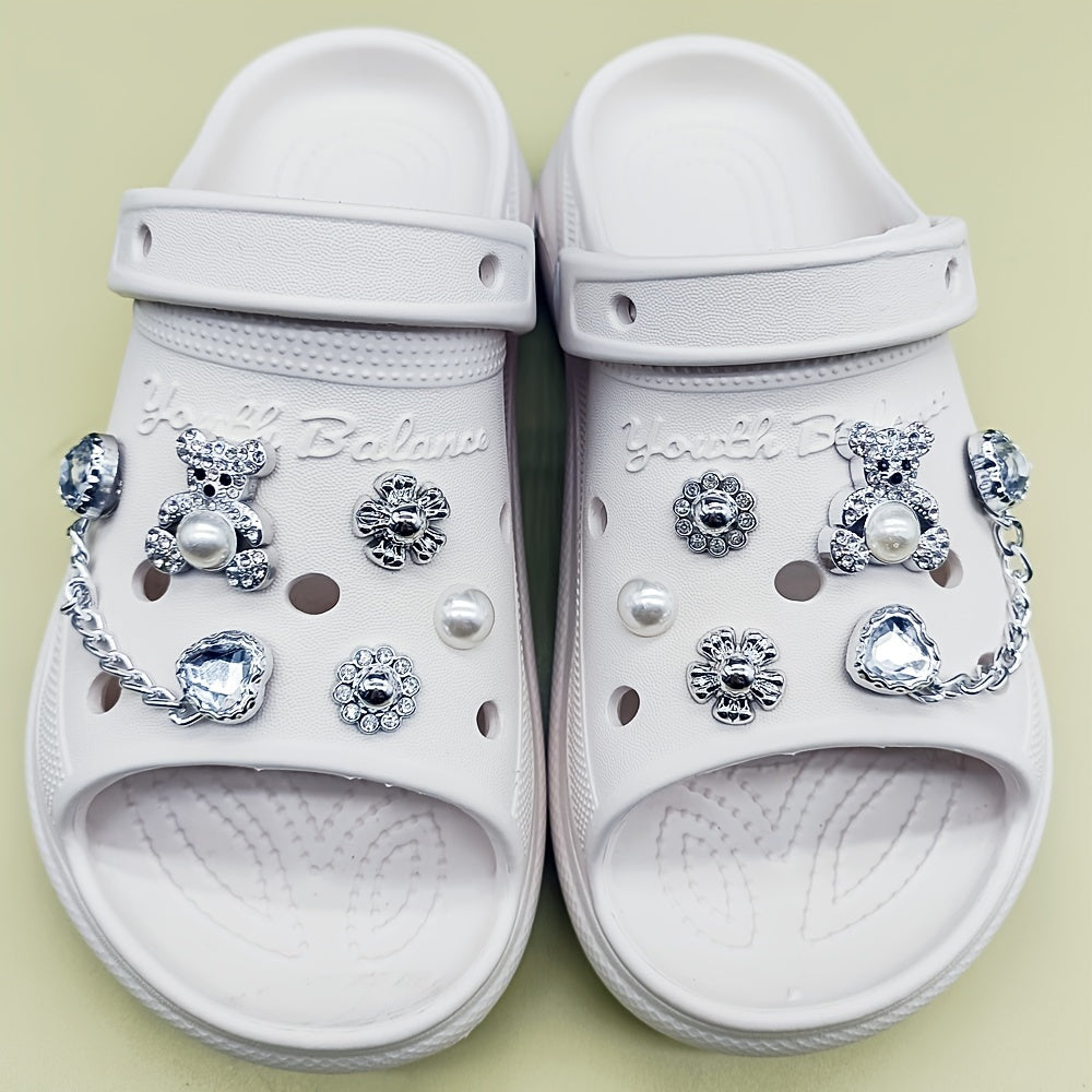 Silver Bear Shoe Charms for Shoe Decoration