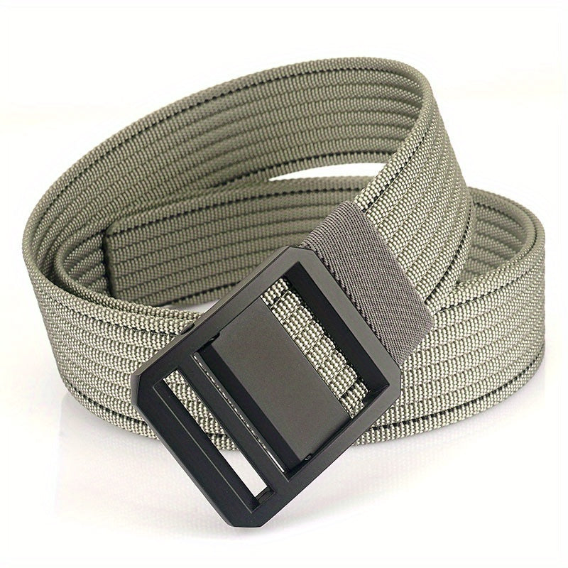 Men's Metal Buckle Nylon Braided Belt Casual Youth Belt