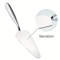 Cake Spatula Slicer Stainless Steel Pizza Shovel Fine Serrated Edge