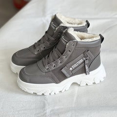 Women's Plush Lined Thermal Snow Boots Non Slip Chunky Shoes
