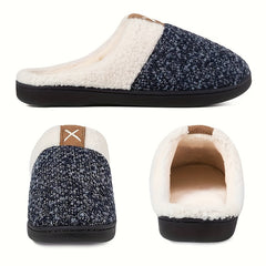 Men's Cozy Plush Slippers Comfy Warm Home Shoes for Winter