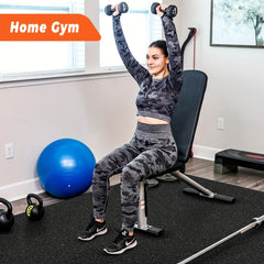 6pcs Fitness Floor Mat For Home & Gym Heavy Duty Rubber Top Rubber Floor Mats