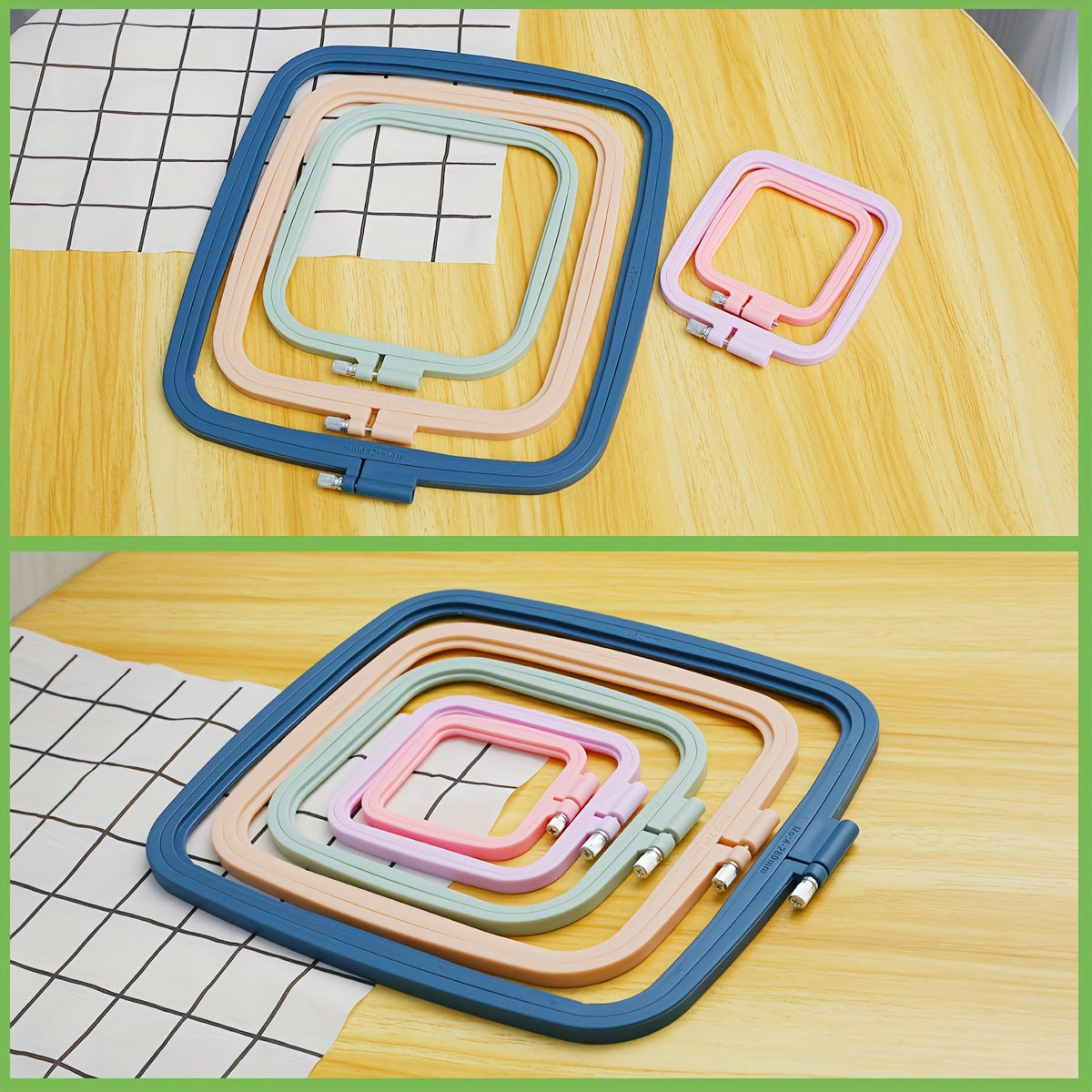 5pcs Square Embroidery Hoops Plastic Reusable Sewing Tool