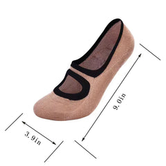 3 Pairs Women's Strap Anti slip Lady Yoga Socks Purity Ballet Sports