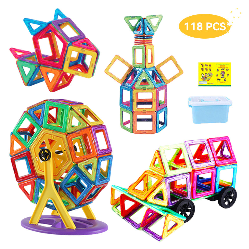 118pcs Magnetic Building Blocks Set Educational Toy