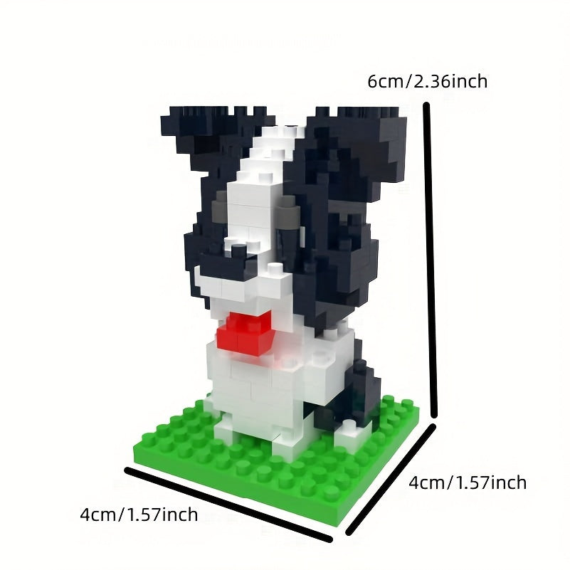 Dog Building Blocks Model DIY Assembled Block Toys