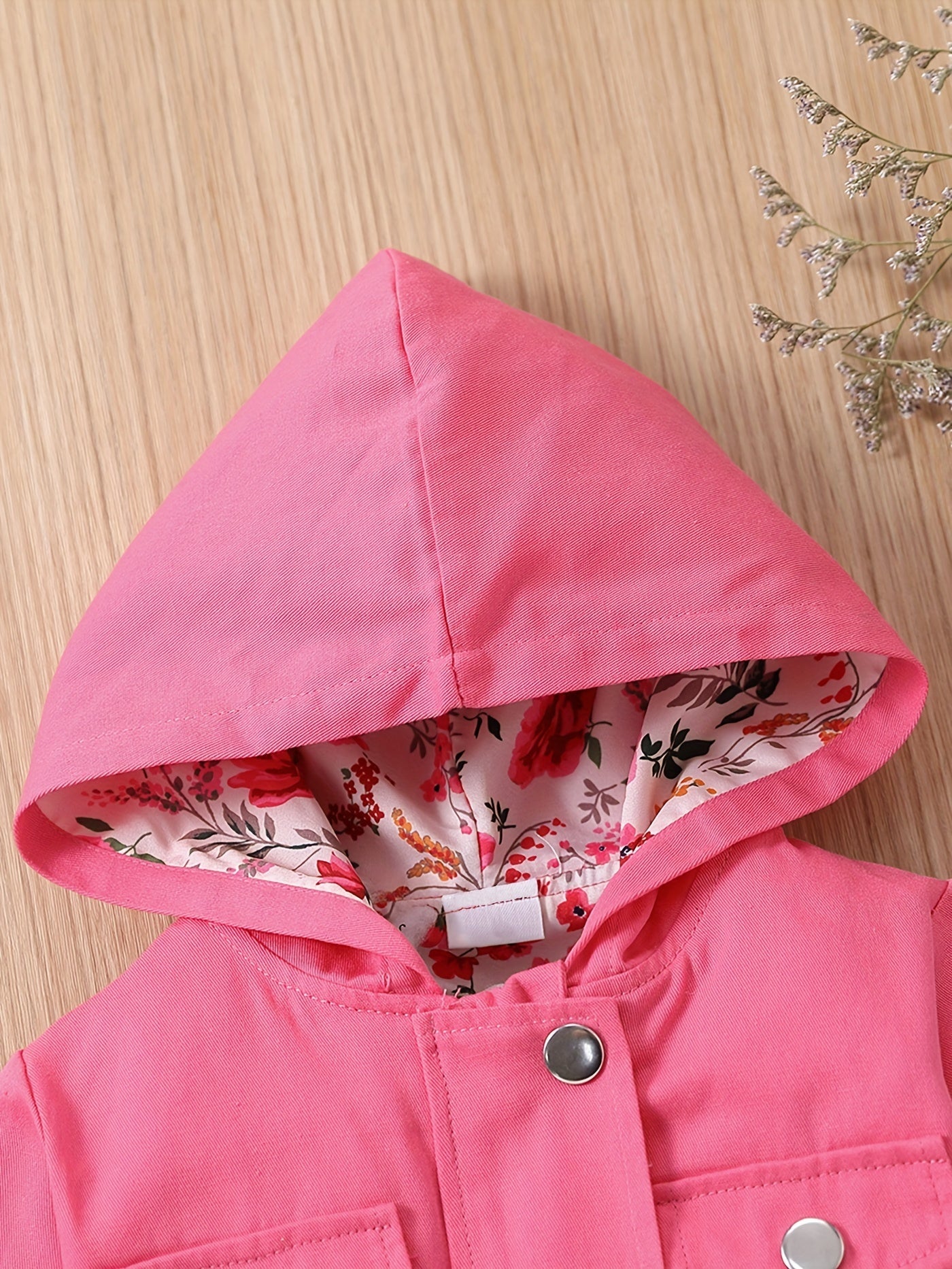 Girl's Patchwork Hooded Cotton Coat Baby's Top Child's Outwear