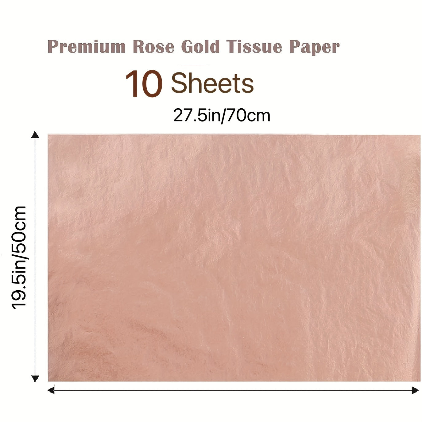 10 Sheets Metallic Tissue Gift Wrap Paper Bulk Recyclable Accessory
