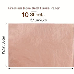 10 Sheets Metallic Tissue Gift Wrap Paper Bulk Recyclable Accessory