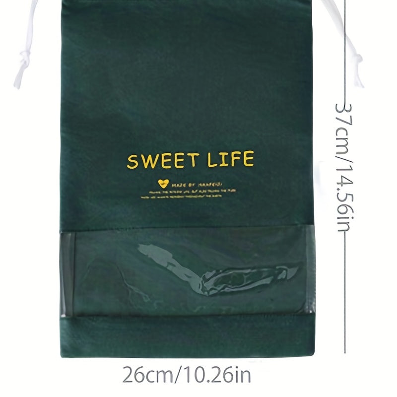 Portable Drawstring Shoe Storage Bag Travel Organizer Non-woven Dust Bag