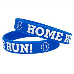 Baseball & Softball Silicone Bracelet - Home Run Play Ball Wristband