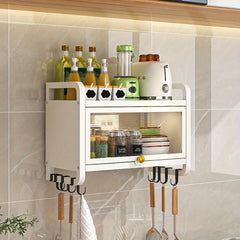 Heavy Duty Wall Mounted Storage Cabinet with Doors and Hooks