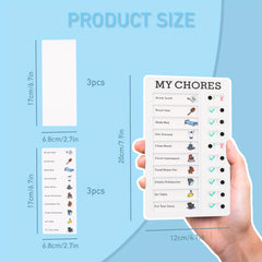 3pcs Daily Schedule Chore Chart Memo Checklist Board