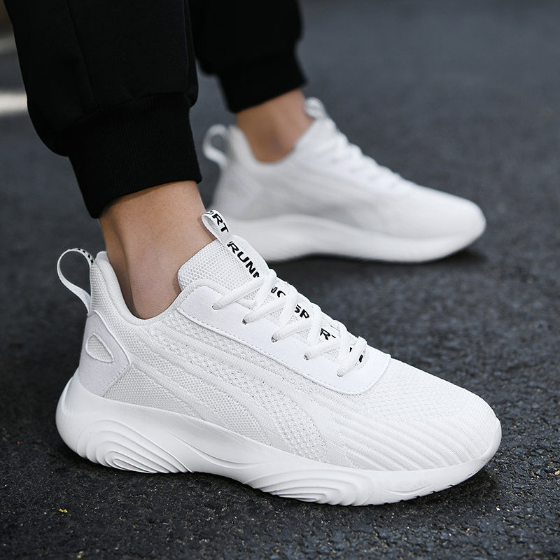 Men's Lace Up Mesh Sneakers Round Toe