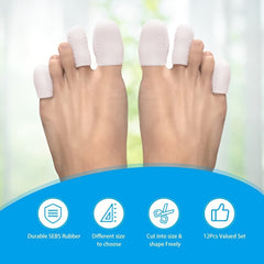 12 Gel Toe Caps Toe Protection For Bunions Big Toes Corns