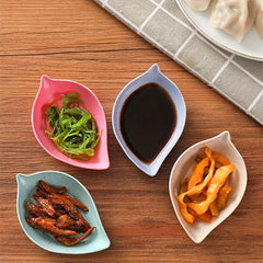 Leaf Shaped Sauce Dishes Set for Sushi Mustard Soy Sauce
