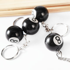 No 8 Billiard Keychain - Billiards Gift, Souvenir, Pendant, 0.98in