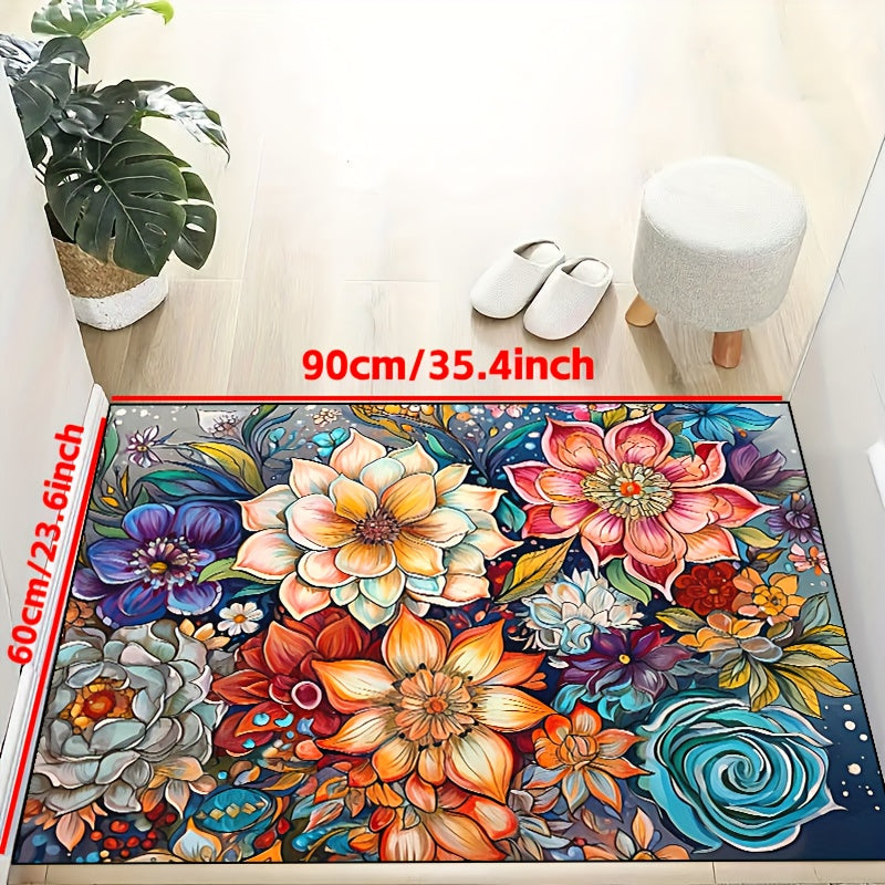 Creative Flower Door Mat Non-slip Indoor Rug Living Room Bedroom Entrance