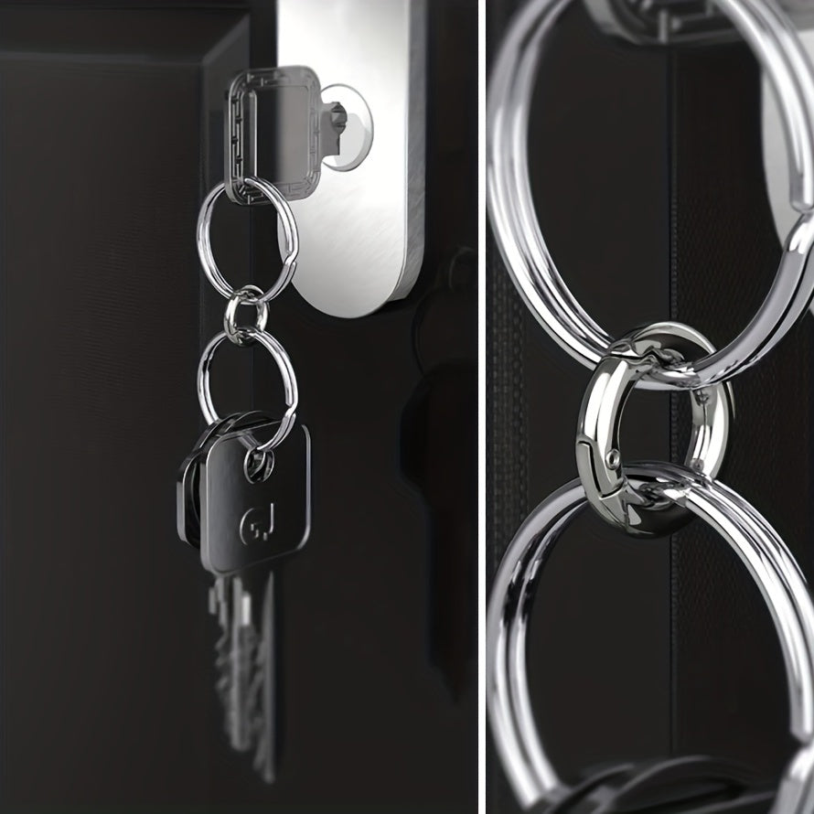 2pcs Mini Key Chain Metal Key Ring Camping Hiking