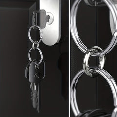 2pcs Mini Key Chain Metal Key Ring Camping Hiking