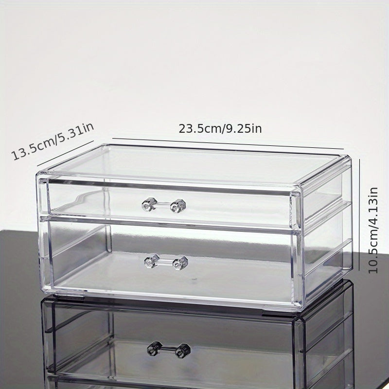 Clear Acrylic Cosmetic Display Case and Jewelry Storage Box