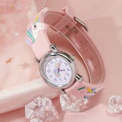 Girls Cartoon Unicorn Quartz Watch Holiday Gift