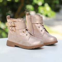Girls' Wear-Resistant Solid Boots for Indoor Outdoor Travel