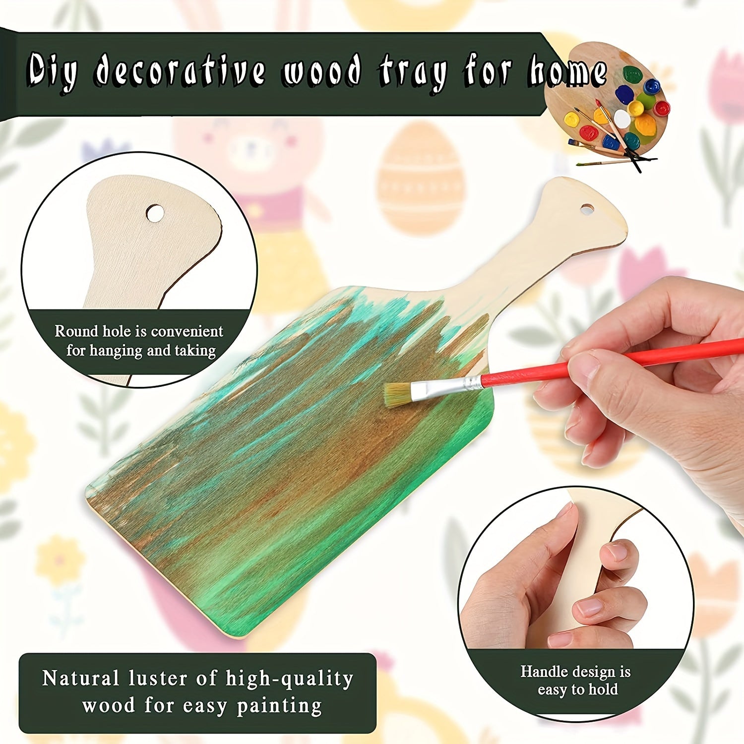 Mini Wooden Cutting Board With Handle Kitchen Serving Cooking DIY Home Decor