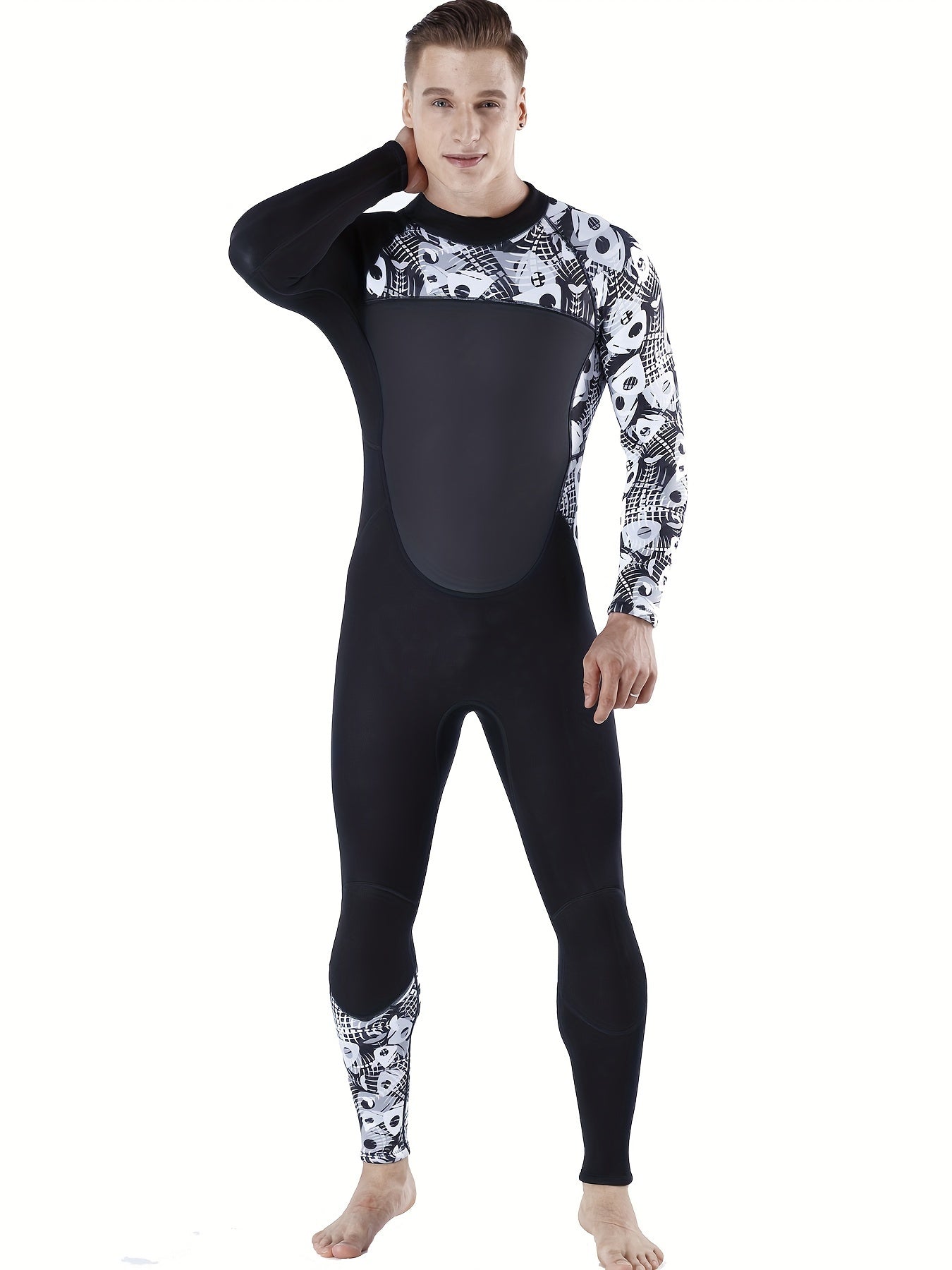 Men's Camo 3mm Neoprene Diving Suit Warm Anti Jellyfish Cold Proof Wetsuit