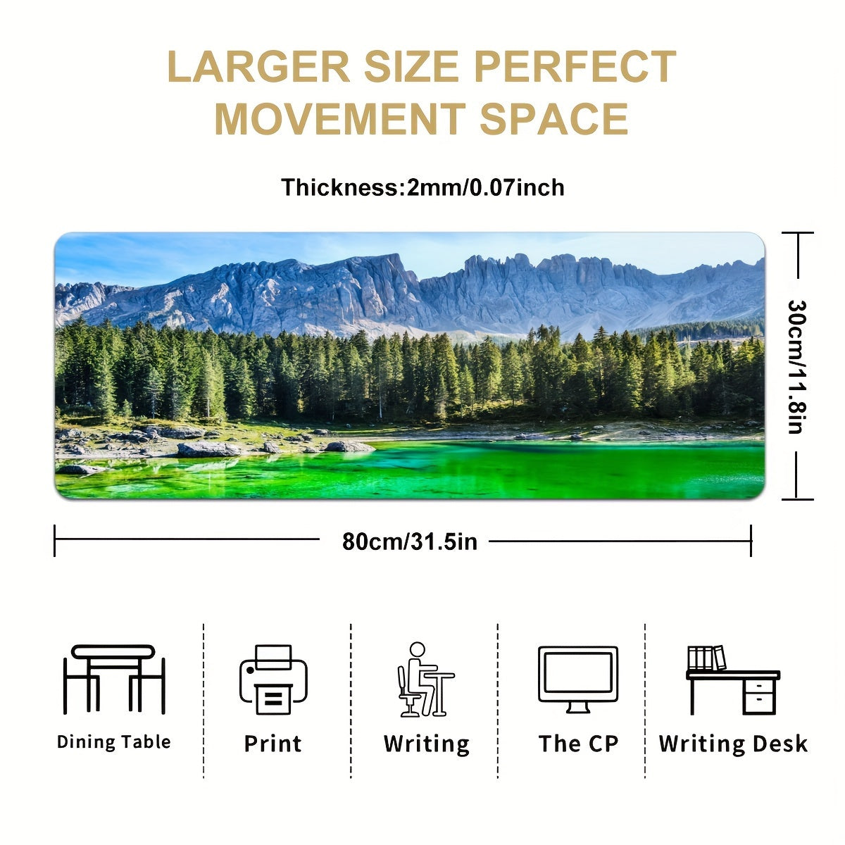 Large Nature Landscape Mouse Pad Non-slip Office Desk Pad