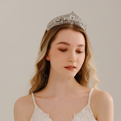 Wedding Bride Silver Crystal Tiara Crown Headband