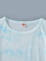 2pcs Girls Tie Dye T-Shirt & Shorts Set Kids Summer Clothes