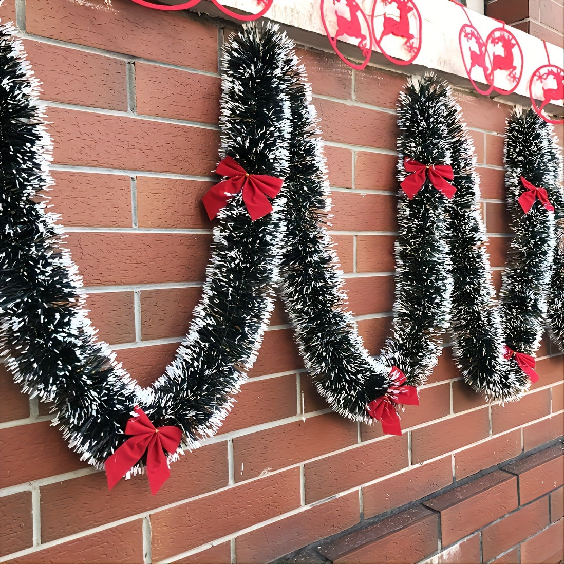 Christmas Rattan Dark Green And Edge Christmas Decoration Strips