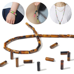 30pcs Natural Stone Synthetic Tube Beads for Jewelry Making
