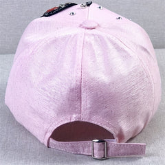 Butterfly Patch Y2K Baseball Cap Rhinestone Pink Dad Hat