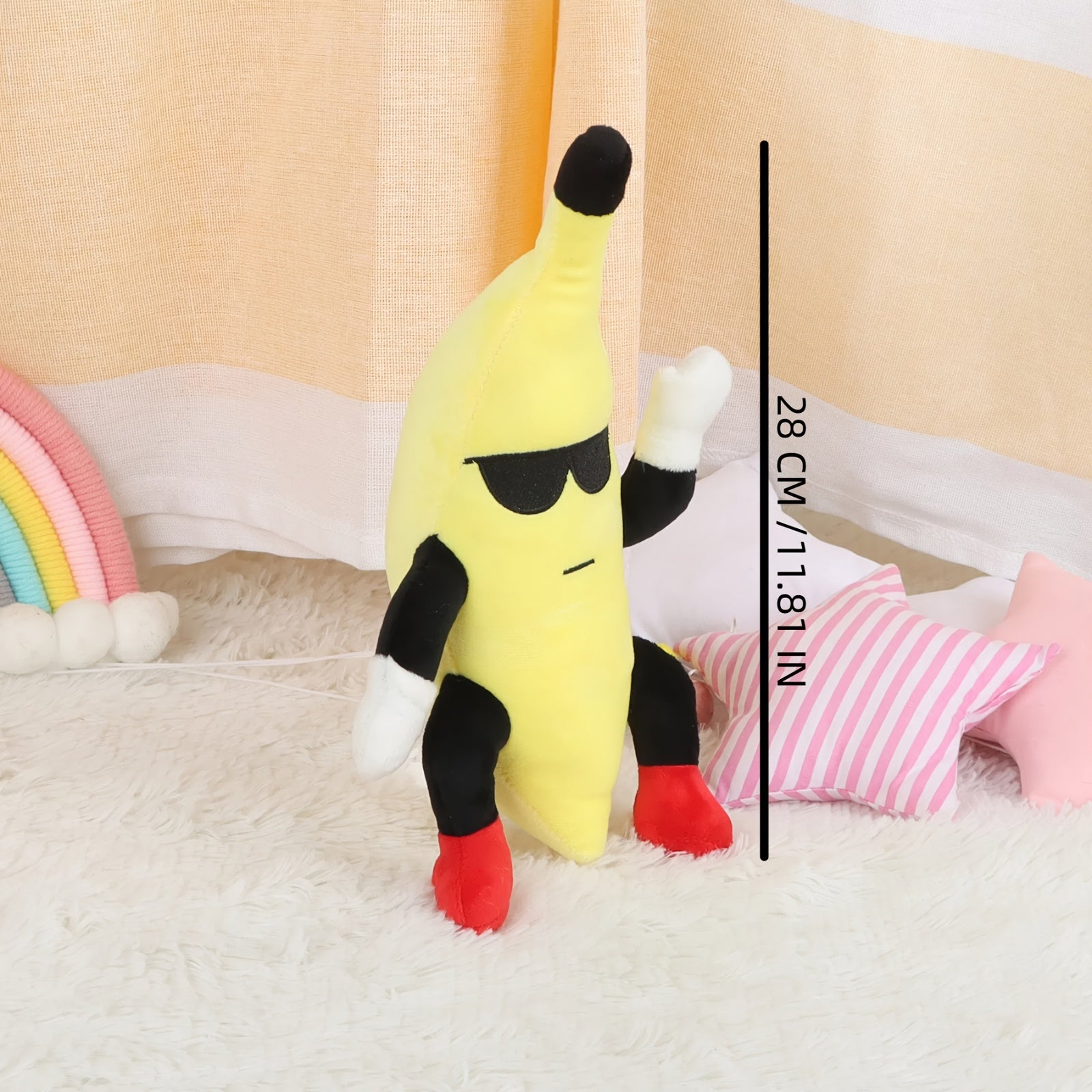 Stumble Guys Plush Doll Yellow & Red Accents