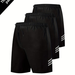 3pcs Men's Sport Shorts for Running Training Workouts