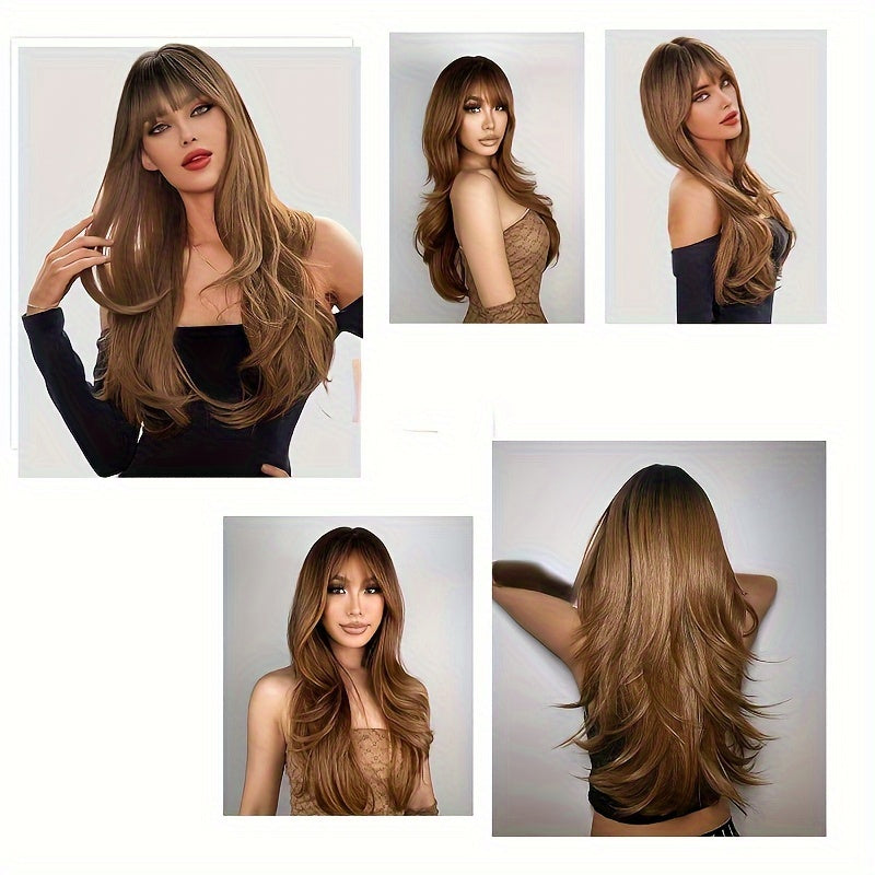 Women's Layered Curly Long Wig 24in Heat resistant Synthetic Wig