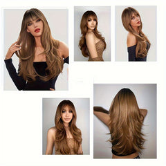 Women's Layered Curly Long Wig 24in Heat resistant Synthetic Wig