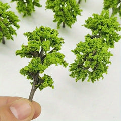 Mini Model Trees Toy House Decoration Garden Home Furnishings Plastic Leaf Trees