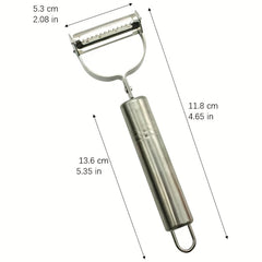 Stainless Steel Double Sided Veggie Peeler & Fruit Slicer