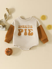 Baby Pumpkin Print Romper Jumpsuit for 0-2 Years Old