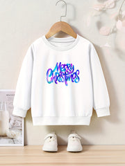 Comfy Xmas Print Sweatshirt Top Girls Gift Sports
