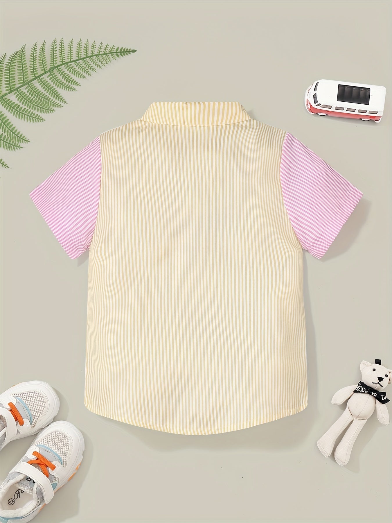 Boys Striped Short Sleeves Shirt for Summer Kids Clothes