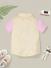 Boys Striped Short Sleeves Shirt for Summer Kids Clothes