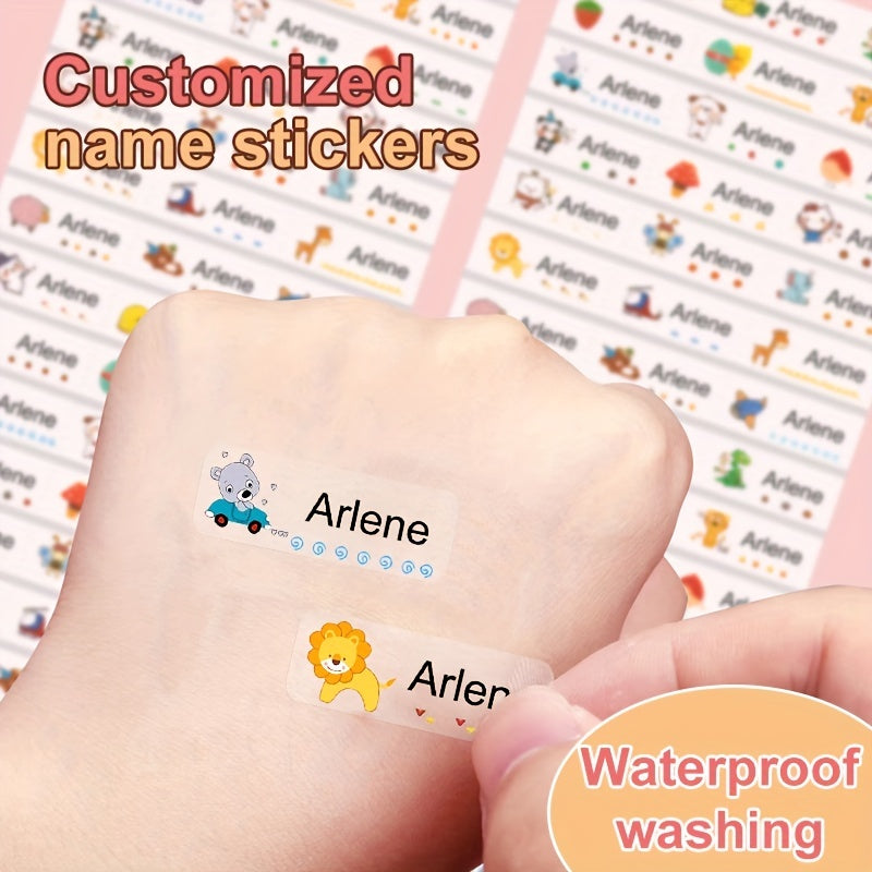Personalized Waterproof Name Sticker Transparent Label Office School Stationery